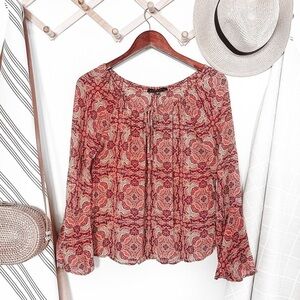Anthropologie Sanctuary Lyric Bell Sleeve Peasant Blouse